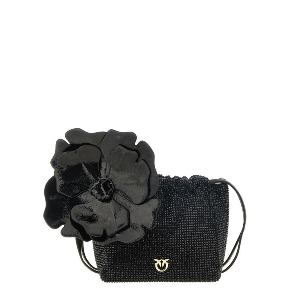 PINKO Black Polyethylene Clutch Women's Bag